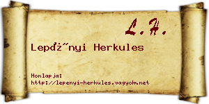 Lepényi Herkules névjegykártya